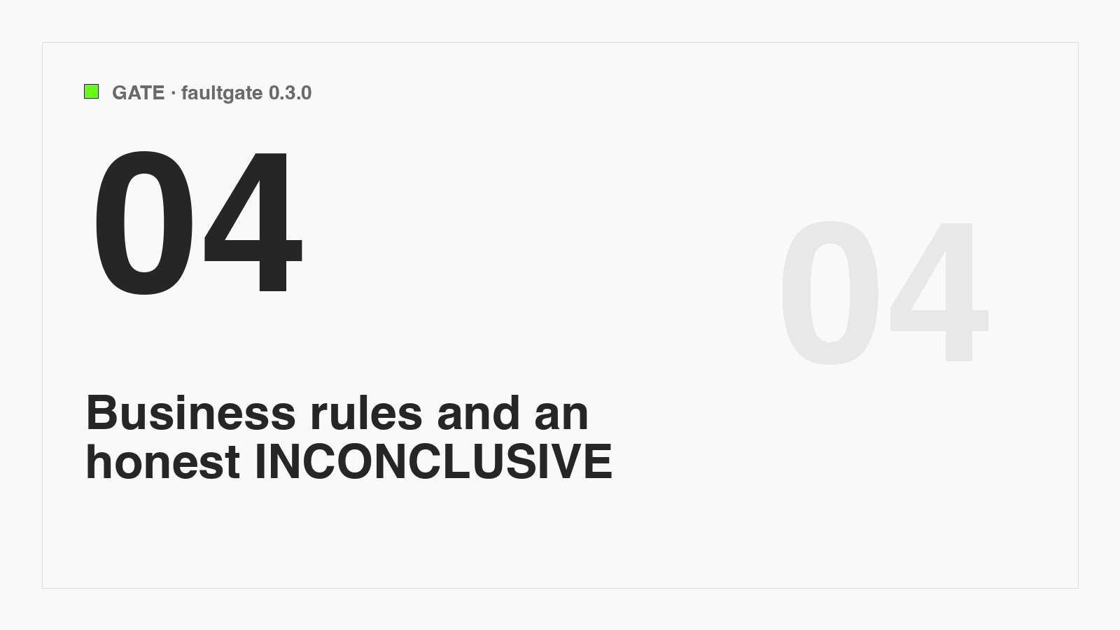 faultgate 0.3.0: a refund over the limit fails, even inside the noise